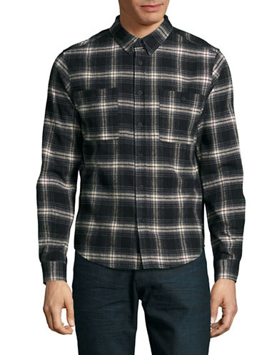 Native Youth Brant Flannel Sport Shirt-BLACK-Medium