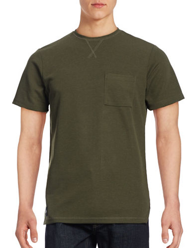 Native Youth Rhombus Pocket T-Shirt-GREEN-Small