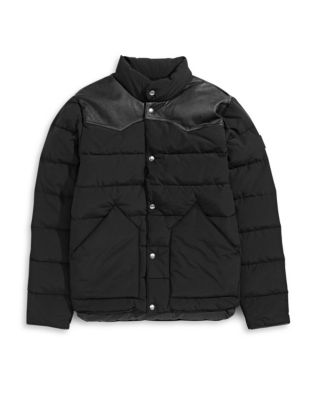 EAN 5052687338414 Men s Penfield Pelam Leather Yoke Down Puffer Jacket Size X Large Black upcitemdb