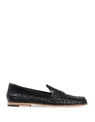 Topman Marne Leather Loafers-BLACK-EU 42/US 9