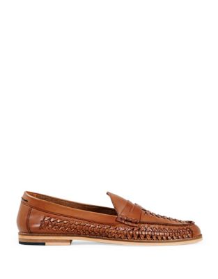 Topman Marne Leather Loafers-BROWN-EU 44/US 11