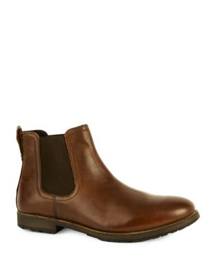 Topman Salute Leather Chelsea Boots-BROWN-EU 43/US 10