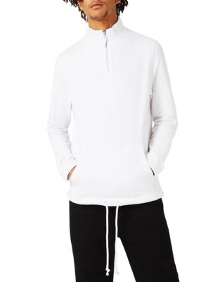 Topman Dudley High Neck Sweater-WHITE-Large