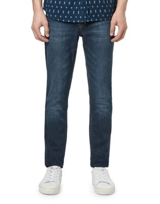 Topman Hendrix Slim Stretch Jeans-DARK BLUE-36 Long