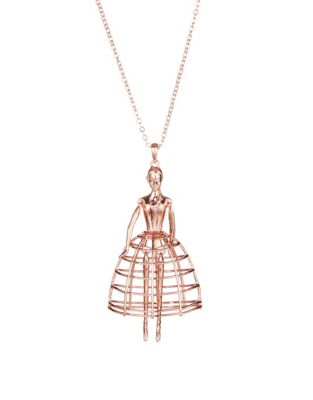 EAN 5057541024694 product image for Ted Baker London Petticoat Ballerina Pendant Necklace-ROSE GOLD-One Size | upcitemdb.com