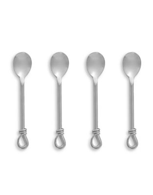 Gourmet Settings Four-Piece Mini Twist Demitasse Spoons-