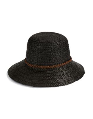 Echo Mid Brim Straw Hat-BLACK-One Size