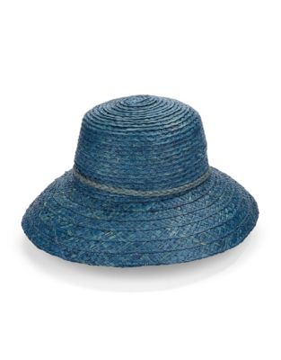 Echo Mid Brim Straw Hat-BLUE-One Size