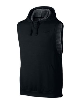 nike sleeveless hoodie black