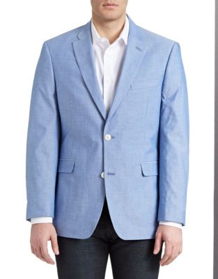 UPC 640188880287 product image for Tommy Hilfiger Solid Cotton Sportcoat-BLUE-48 Regular | upcitemdb.com