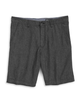 Dkny Jeans Striped Chambray Shorts-BLACK-36