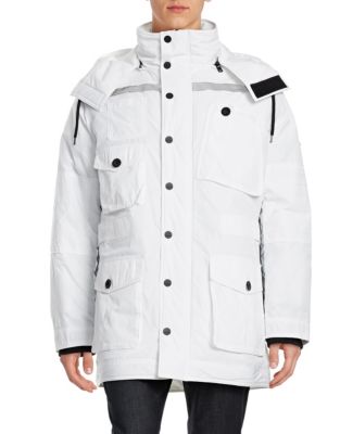 Dkny Jeans Memory Twill Expedition Parka-WHITE-X-Large