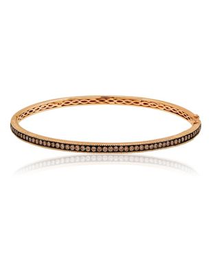 UPC 667983816044 product image for Le Vian 14K Strawberry Gold Chocolate Diamond Bangle-WHITE-One Size | upcitemdb.com