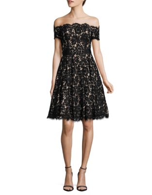 eliza j black lace dress