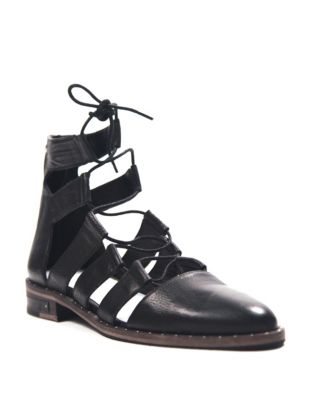 closed toe gladiator boots