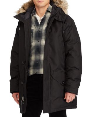 UPC 712168393442 product image for Polo Ralph Lauren Faux Fur-Trimmed Down Parka-POLO BLACK-Small | upcitemdb.com
