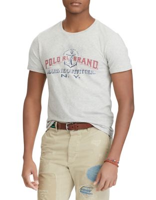 UPC 712169784003 product image for Polo Ralph Lauren Custom Slim-Fit Cotton T-Shirt-GREY-Medium | upcitemdb.com