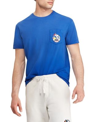 UPC 712169996918 product image for Polo Ralph Lauren Classic-Fit Crew Neck Cotton T-Shirt-BLUE-Small | upcitemdb.com