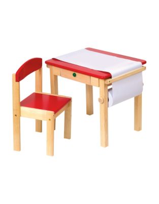 Guidecraft Inc Art Table and Chair Set-RED-One Size