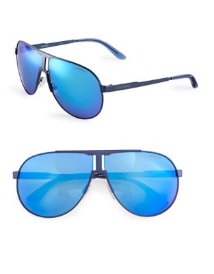 UPC 716737670705 product image for Carrera 64mm Panama Mirror Sunglasses-MATTE BLUE-One Size | upcitemdb.com