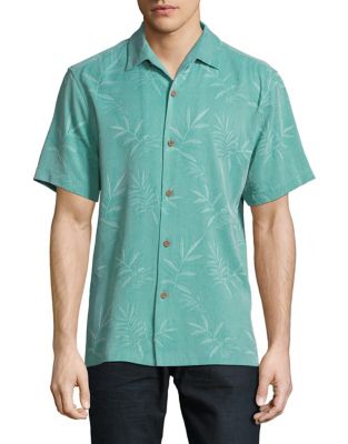 UPC 719260000384 product image for Tommy Bahama Luau Floral Silk Sport Shirt-GREEN-Small | upcitemdb.com