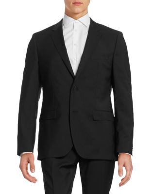 UPC 722557998424 product image for Hugo Virgin Wool Suit Jacket-BLACK-42 Tall | upcitemdb.com