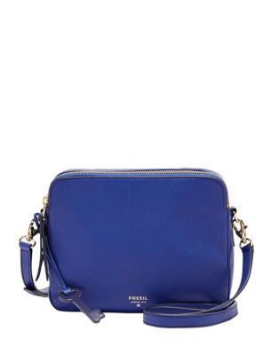 fossil blue leather handbags