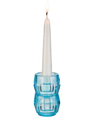 EAN 7319677196262 product image for ORREFORS KOSTA BODA Totem Harmony Candlestick Pair - BLUE - Medium | upcitemdb.com