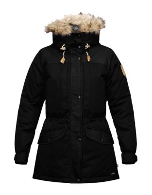 EAN 7323450262372 product image for Fjallraven Singi Faux Fur Trim Hooded Jacket-BLACK-Medium | upcitemdb.com