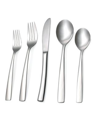 Hampton Totem 45-Piece Flatware Set-SILVER-One Size