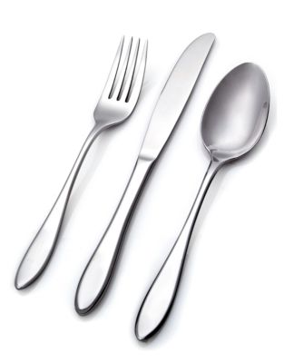 Hampton Conifer 45-Piece Flatware Set-SILVER-One Size