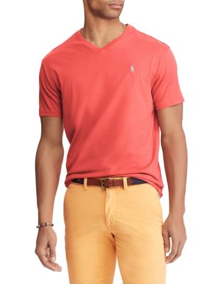 UPC 738085001055 product image for Polo Ralph Lauren Classic Fit Jersey V-Neck T-Shirt-RED-X-Large | upcitemdb.com