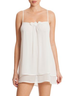 UPC 761321386371 product image for In Bloom Floral Applique Chemise-WHITE-Small | upcitemdb.com