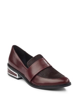 UPC 767959985931 product image for Rachel Zoe Leather Haircalf Loafers-RED-7.5 | upcitemdb.com