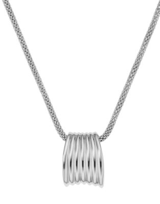 UPC 768680189216 product image for Skagen Denmark Ditte Silver Tone Pendant Necklace-SILVER-One Size | upcitemdb.com