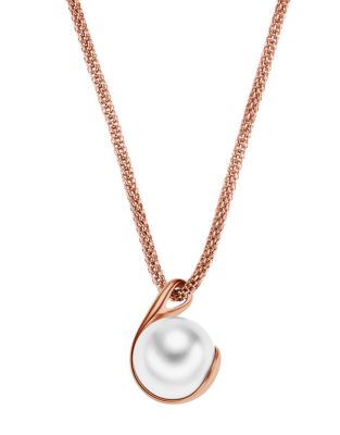 UPC 768680223620 product image for Skagen Denmark Agnethe Rose Gold Tone Glass Pendant Necklace-ROSE GOLD-One Size | upcitemdb.com