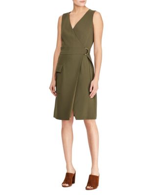 UPC 789022000440 product image for Polo Ralph Lauren Stretch Wrap Dress-GREEN-8 | upcitemdb.com