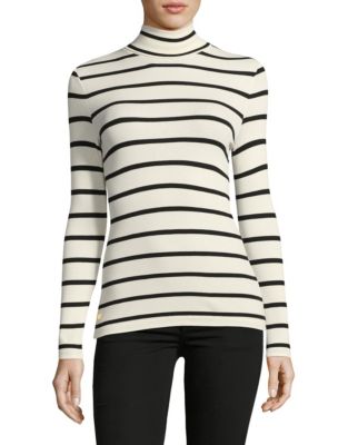 UPC 789022539643 product image for Lauren Ralph Lauren Two-Tone Long Sleeve Top-WHITE-X-Large | upcitemdb.com