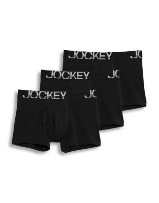 UPC 789375005307 product image for Jockey Three-Pack Stretch Boxer Briefs-BLACK-X-Large | upcitemdb.com