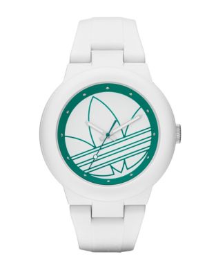 UPC 796483234598 product image for Adidas Aberdeen Silicone Watch-WHITE-One Size | upcitemdb.com