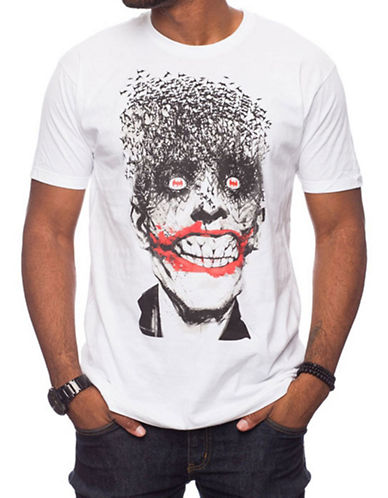 Jack Of All Trades Joker Print T-Shirt-WHITE-Medium