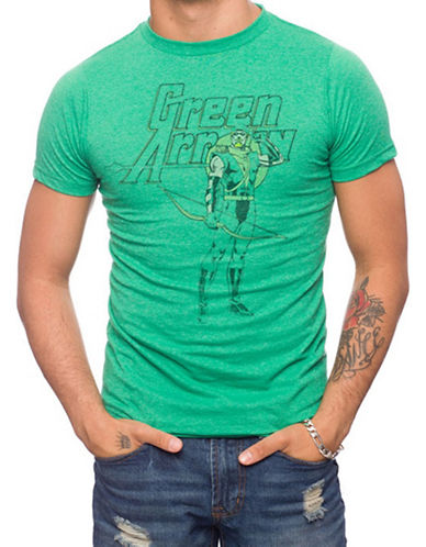 Jack Of All Trades Green Arrow Print T-Shirt-KELLY-X-Large