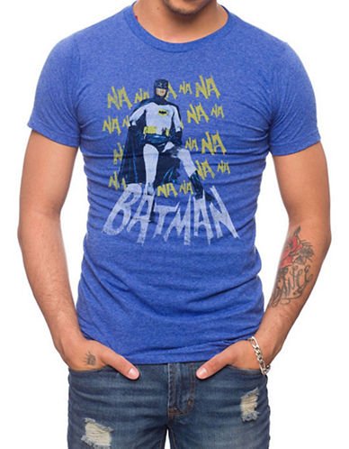 Jack Of All Trades Retro Batman Print T-Shirt-ROYAL-Large