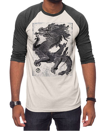Jack Of All Trades Zane Fix Dragon Print Shirt-WHITE-Small