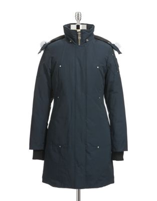 UPC 822185001333 product image for Moose Knuckles Stirling Fox Fur Trim Down Parka - Navy - X-Small | upcitemdb.com