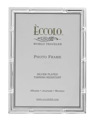 UPC 826635117773 product image for Eccolo Silverplated Bamboo 4 x 6 Frame-SILVER-One Size | upcitemdb.com