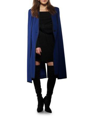 Kendall + Kylie London Tuxedo Long Cape-BLUE-Small