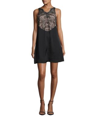 Kendall + Kylie Lace Slip Dress-BLACK-Medium