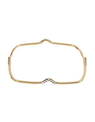 UPC 858558004403 product image for 424 Fifth Embellished Square Bangle Bracelet - gold | upcitemdb.com