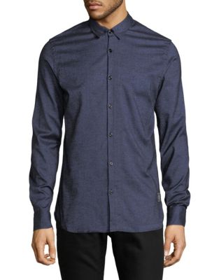 EAN 8719031664441 product image for Scotch And Soda Classic Sport Shirt-BLUE-Small | upcitemdb.com